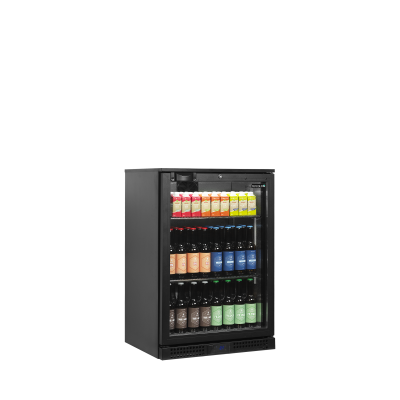 TEFCOLD 45468 | Minibar prosklené křídlové dveře, černá | BA11H
