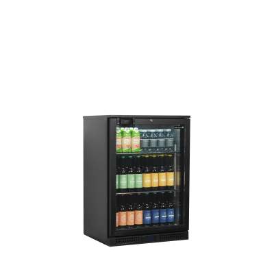 TEFCOLD 45469 | Minibar prosklené křídlové dveře, černá | BA16H