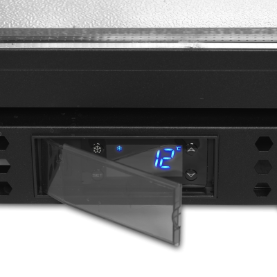 TEFCOLD 45469 | Minibar prosklené křídlové dveře, černá | BA16H