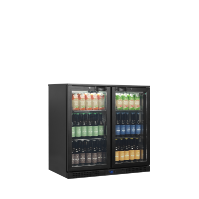 TEFCOLD 45471 | Minibar prosklené křídlové dveře, černá | BA26H
