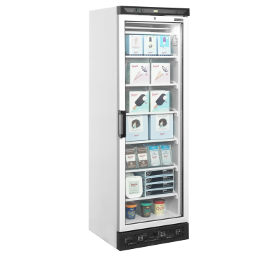 TEFCOLD 46987 | Mrazicí skříň prosklené dveře, bílá, rám hliník | UFFS371G
