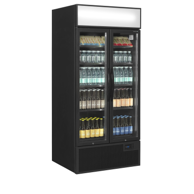 TEFCOLD 49271 | Chladicí skříň prosklené kř. dveře | FSC891H BLACK