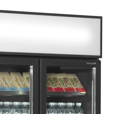 TEFCOLD 49271 | Chladicí skříň prosklené kř. dveře | FSC891H BLACK