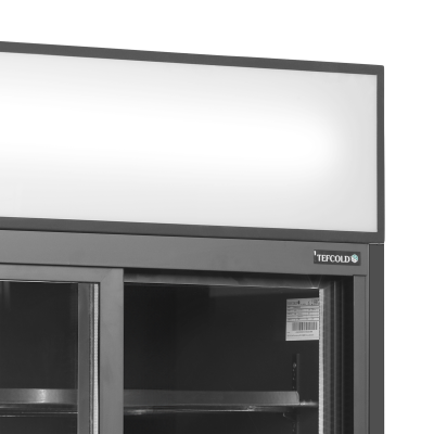 TEFCOLD 49273 | Chladicí skříň prosklené posuvné dveře | FSC 891 S Black