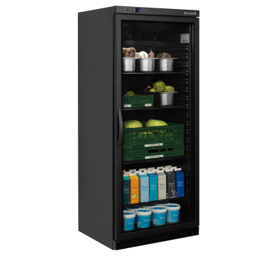 TEFCOLD 53933 | Chladicí skříň prosklené dveře, černá | UR 600 BG