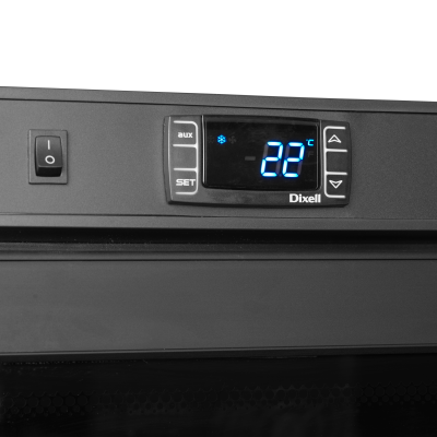 TEFCOLD 53933 | Chladicí skříň prosklené dveře, černá | UR 600 BG