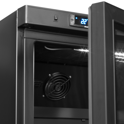 TEFCOLD 53933 | Chladicí skříň prosklené dveře, černá | UR 600 BG