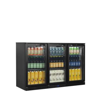 TEFCOLD 45472 | Minibar prosklené křídlové dveře, černá | BA31H
