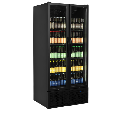 TEFCOLD 34753 | Chladicí skříň prosklené kř. dveře | FS890H BLACK