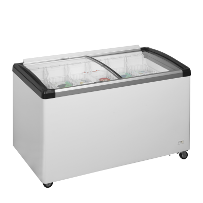 TEFCOLD 71159 | Pultová mraznička prosklené oblé víko | IDB400-W1