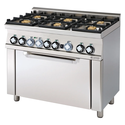 RMGASTRO CF6-610G | Sporák plynový se statickou plynovou troubou GN 1/1 - 6x hořák