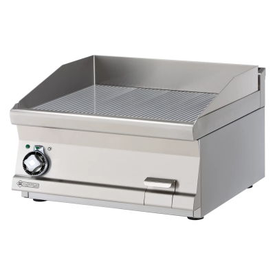 RMGASTRO FTRT-66ETS | Grilovací deska 60x45 elektrická chromovaná rýhovaná bez podestavby 400 V