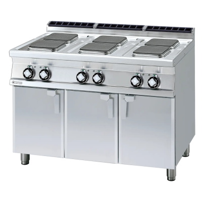 RMGASTRO PCQ-712ET | Sporák elektrický 6x plotýnka s podestavbou 400 V