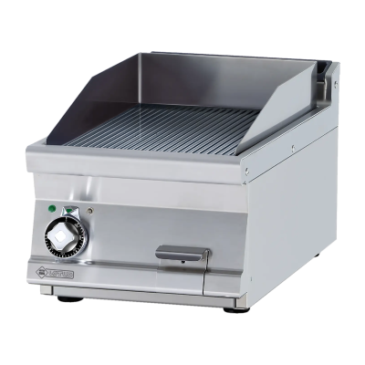 RMGASTRO FTRT-74ETS | Grilovací deska 39x52 elektrická chromovaná rýhovaná bez podestavby 400 V
