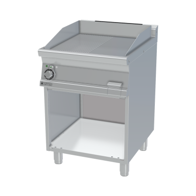 RMGASTRO FTLR-76ETS | Grilovací deska 59x52 elektrická chromovaná kombinovaná s podestavbou 400 V