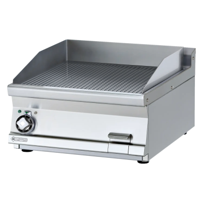 RMGASTRO FTRT-76ETS | Grilovací deska 59x52 elektrická chromovaná rýhovaná bez podestavby 400 V