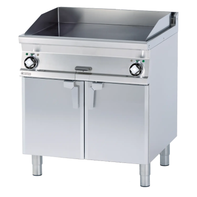 RMGASTRO FTL-78ETS | Grilovací deska 79x52 elektrická chromovaná hladká s podestavbou 400 V