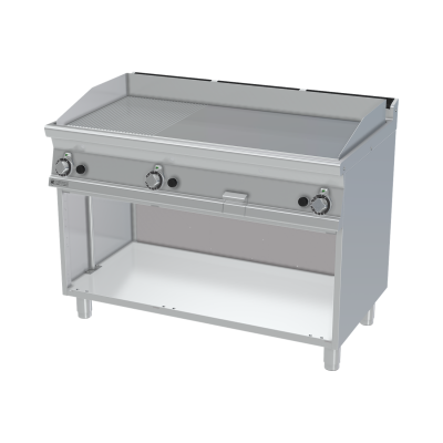 RMGASTRO FTLR-712GS | Grilovací deska 116x51 plynová chromovaná kombinovaná s podestavbou