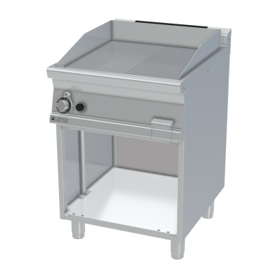 RMGASTRO FTLR-76GS | Grilovací deska 56x51 plynová chromovaná kombinovaná s podestavbou