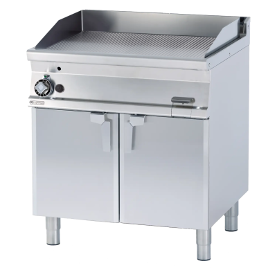 RMGASTRO FTR-76GS | Grilovací deska 56x51 plynová chromovaná rýhovaná s podestavbou