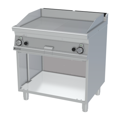 RMGASTRO FTLR-78GS | Grilovací deska 76x51 plynová chromovaná kombinovaná s podestavbou