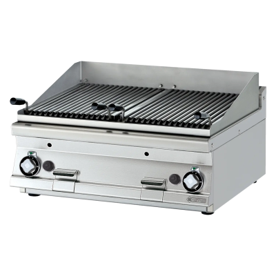 RMGASTRO CWT-78G | Lávový gril plynový dvojitý 2x 38x52 bez podestavby