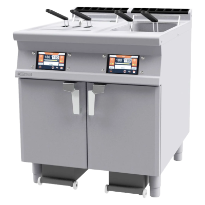 RMGASTRO F2/18-78ETDP | Fritéza elektrická 18+18 l automatická 7" displej, filtrace