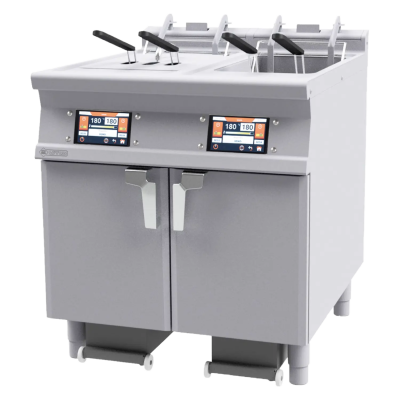 RMGASTRO F2/18-78ETDPS | Fritéza elektrická 18+18 l automatická 7" displej, filtrace, zdvih