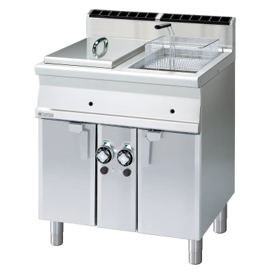 RM Gastro F2/18-78G | Fritéza plynová dvojitá 0,75 kW/l, 18+18 l s podestavbou