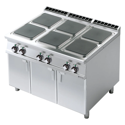 RMGASTRO PCQ-912ET | Sporák elektrický 6x plotýnka s podestavbou 400 V
