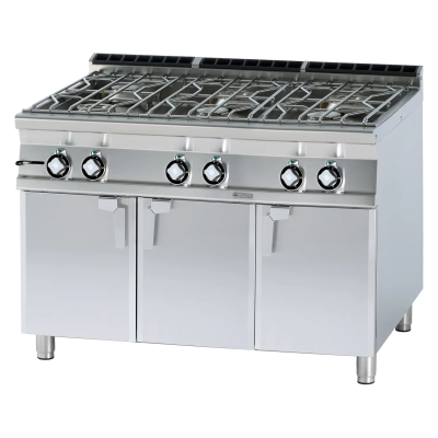 RMGASTRO PCA-912G | Sporák vodní plynový 6x hořák s podestavbou