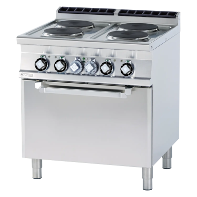 RMGASTRO CF4-98ET | Sporák elektrický se statickou elektrickou troubou GN 2/1 - 4x plotýnka 400 V