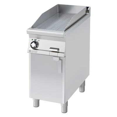 RMGASTRO FTR-94ET | Grilovací deska 36x68 elektrická rýhovaná s podestavbou 400 V