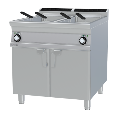 RMGASTRO F2/25-98G | Fritéza plynová dvojitá 0,8 kW/l, 25+25 l s podestavbou