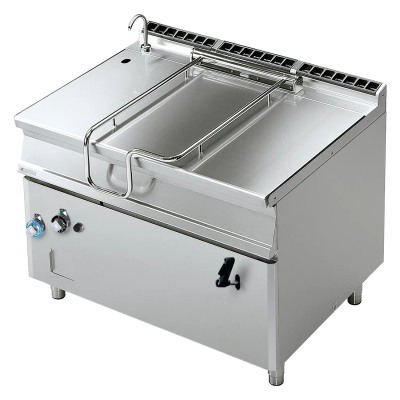 RMGASTRO BR120-912G | Pánev sklopná manuální plynová 120 l ocelové dno