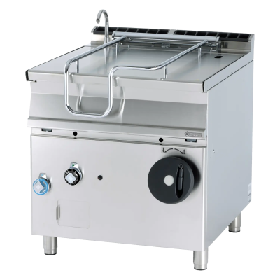 RMGASTRO BR80-98G/N | Pánev sklopná manuální plynová 80 l nerezové dno