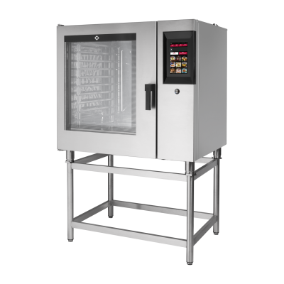 RMGASTRO STMB 1021 GL | Konvektomat STEAMBOX plynový 10x GN 2/1 automatické m. bojler levé dveře 10" displej