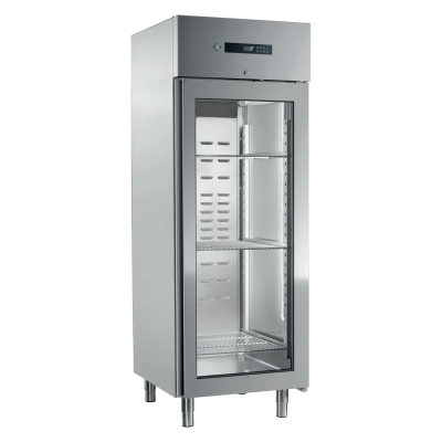 RMGASTRO ENR 700 G S | Skříň chladicí 700 l sterilizátor, prosklená GN 2/1, nerez