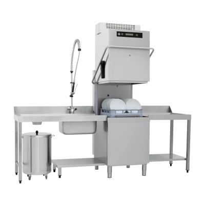 RMGASTRO TTA 162 REC ABT | Myčka průběžná dvouplášťová změkčovač rekuperace 50x60 - 400 V