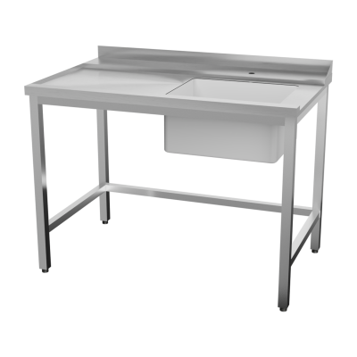 RMGASTRO CTS 120 IDL | Stůl vstupní 120x75x85 levý s dřezem 40x50x25