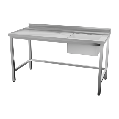RMGASTRO CTS 160 IDL | Stůl vstupní 160x75x85 levý s dřezem 40x50x25