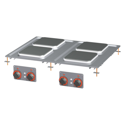 RMGASTRO PCQD-68ET | Sporák drop-in elektrická 4x drop-in plotýnka 400 V