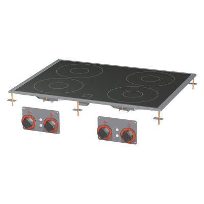 RMGASTRO PCCD-68ET | Sporák sklokeramický drop-in elektrická 4x drop-in plotýnka 400 V