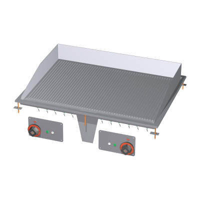 RMGASTRO FTRD-68ET | Grilovací deska 75x55 drop-in elektrická rýhovaná 400 V