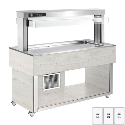 RMGASTRO TR LIME+ 3H | Bufet chlazený GN 3-1/1 - 30 mm,  Hemlock