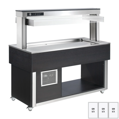 RMGASTRO TR LIME+ 3W | Bufet chlazený GN 3-1/1 - 30 mm,  Wenge