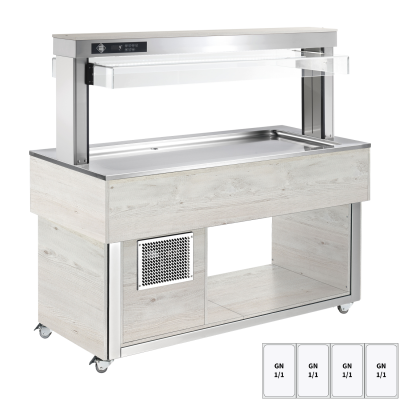 RMGASTRO TR LIME+ 4H | Bufet chlazený GN 4-1/1 - 30 mm,  Hemlock