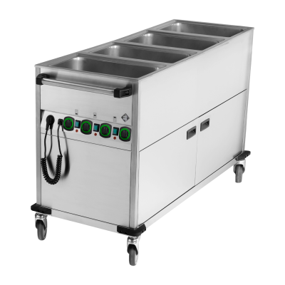 RMGASTRO BMPK 4120 CS | Vodní lázeň pojízdná elektrická GN 4-1/1 opláštěná ovládání na kratší straně