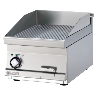 RMGASTRO FTRT-64ETS | Grilovací deska 40x45 elektrická chromovaná rýhovaná bez podestavby 400 V