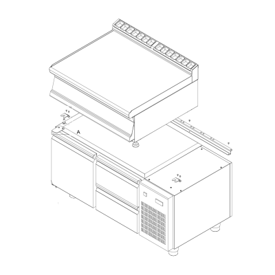RMGASTRO K70-BRS220 | Fixační kit pro moduly 700 na chladicí podestavbu